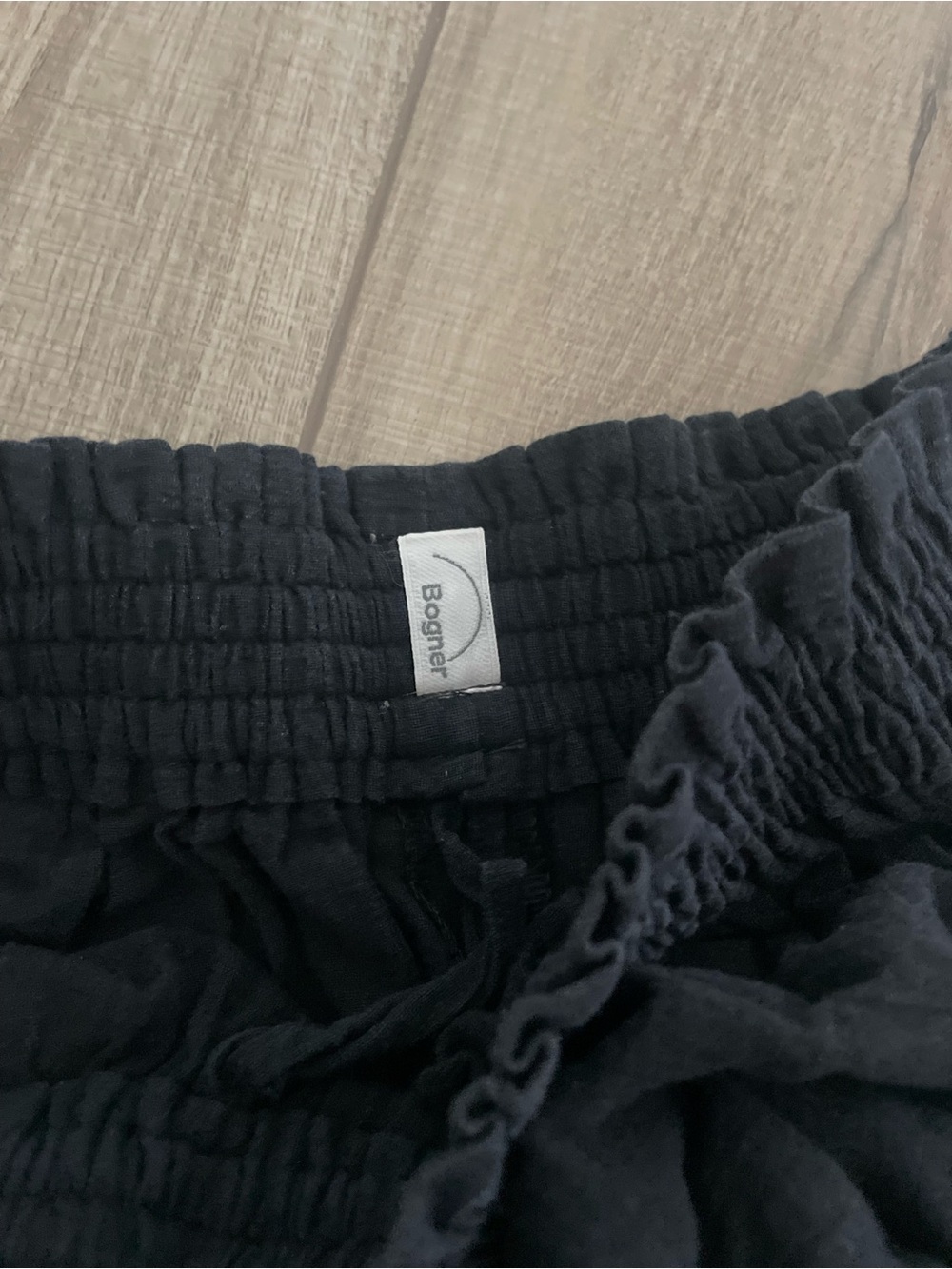Bogner Black Tiered Maxi Skirt with Smocked Waist - Picture 2 of 2